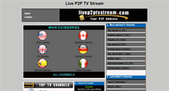 Desktop Screenshot of livep2ptvstream.com